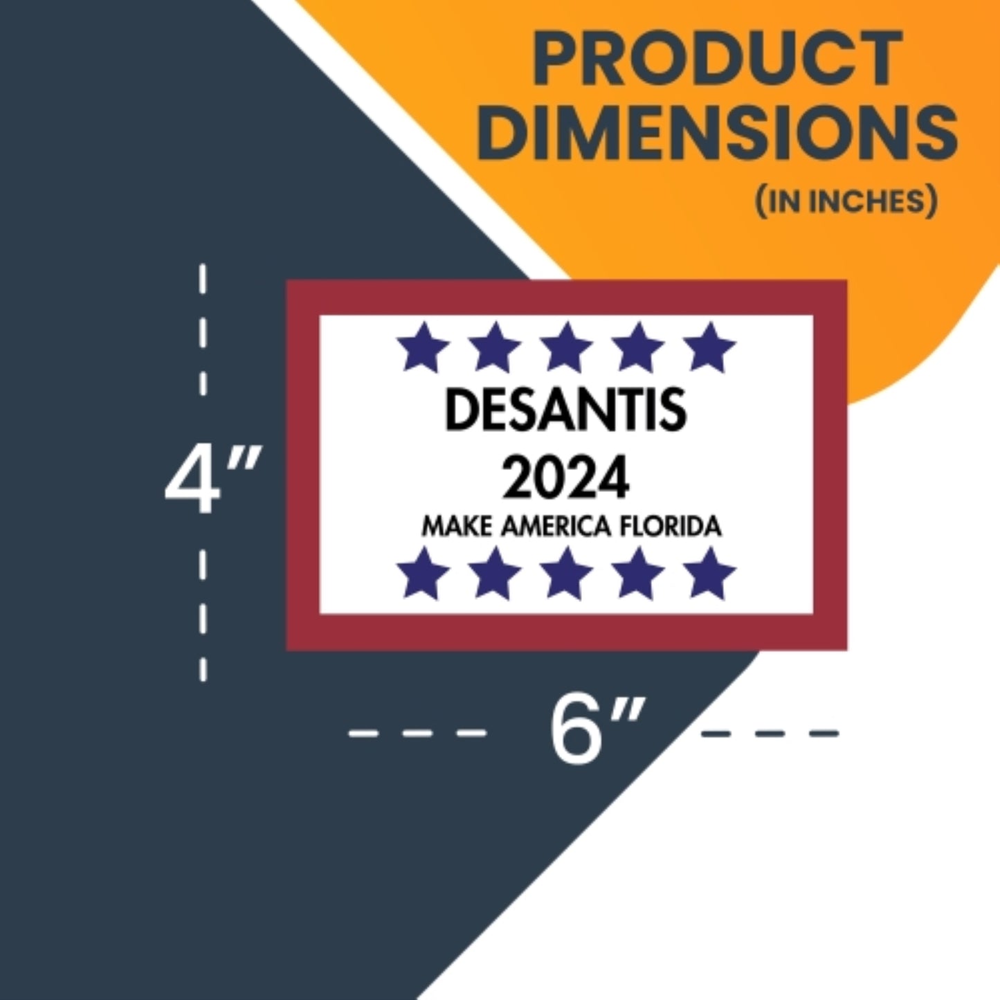 Magnet Me Up Desantis 2024 Magnet Decal, 4x6 Inches, Heavy Duty Automotive Magnet for Car Truck SUV