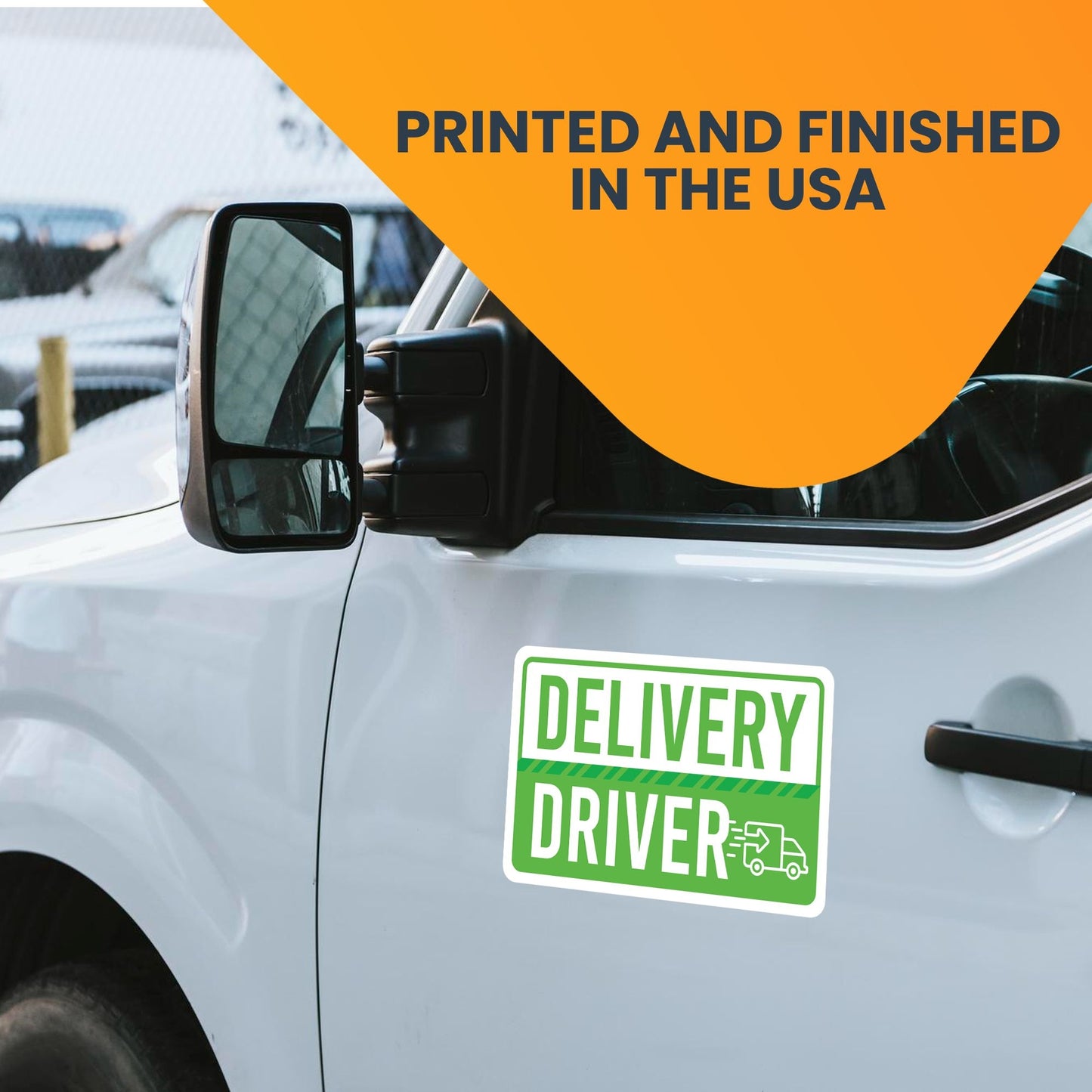 Magnet Me Up Green Delivery Driver Frequent Stops Magnet Decal, 5x8 inch, Automotive Magnet for Car, Truck, SUV, Vehicle Safety Sign for Flex Delivery Driver and Food Delivery, Crafted in USA