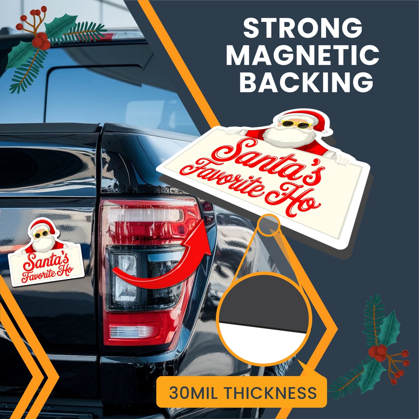 Magnet Me Up Santa's Favorite Ho Christmas Car Magnets, 5x4.5 Inches, Festive Holiday car or Fridge Decoration, Funny Idea, Cheeky and Fun Magnets