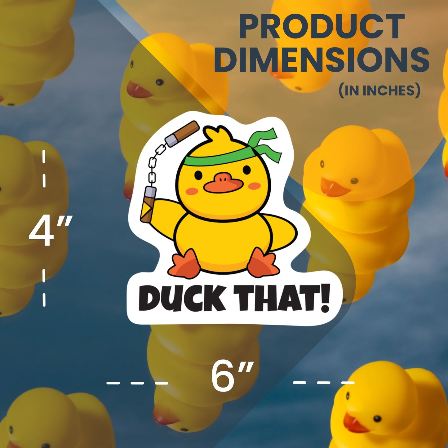 Magnet Me Up Duck That! Crazy Cute Duck Magnet Decal, 6x4 Inches, Heavy Duty Automotive for Car, Truck, Refrigerator, Or Any Other Magnetic Surface, Funny Gag Joke Gift, Crafted in USA