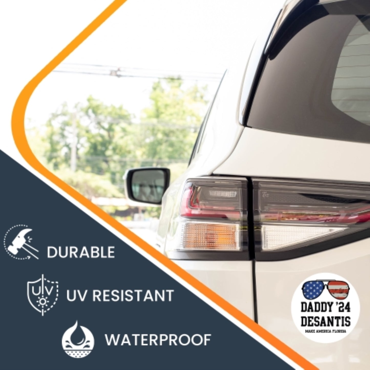 Magnet Me Up Daddy Desantis 2024 Republican Party Magnet Decal, 5 Inch, White, Bumper Magnet for Car Truck SUV