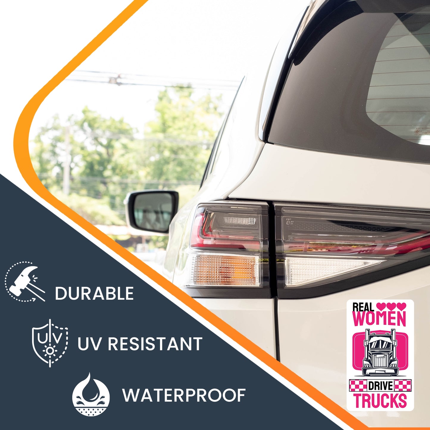 Magnet Me Up Real Women Drive Big Rig Trucks, 3.5x6 Inch, Pink, in Support of Female Truckers, Perfect for Car, Diesel Truck, SUV or Any Other Magnetic Surface, for Women