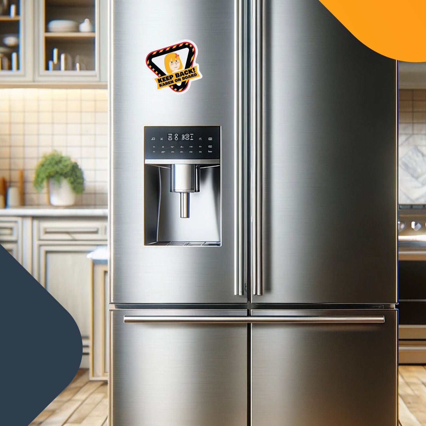 Magnet Me Up Keep Back! Karen On Board Magnet Decal, No Tailgating, 5x5 Inch, Funny Joke Gag Gift, Vehicle Safety, Automotive Magnet for Car, Truck, SUV, Or Any Other Magnetic Surface, Crafted in USA