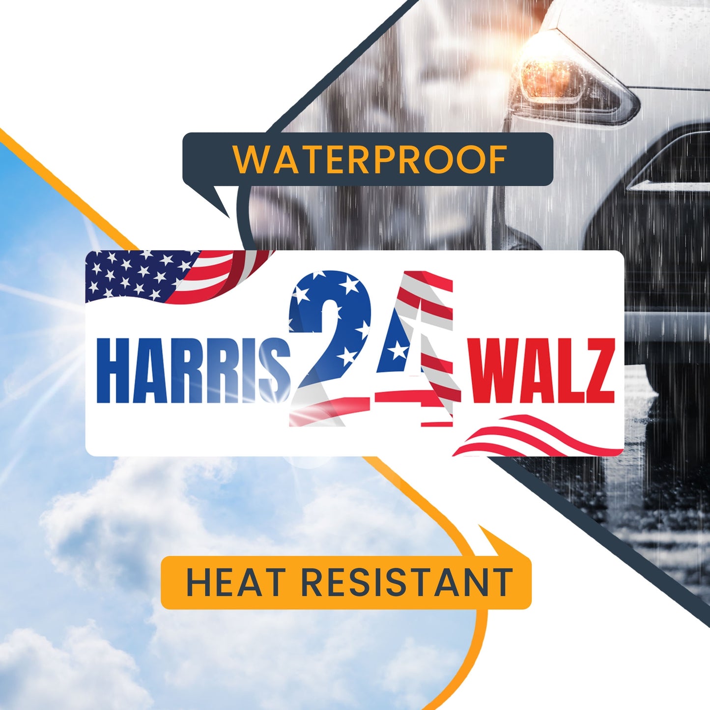Magnet Me Up Kamala Harris Tim Walz Walts 2024 Election Magnetic Decal, 3x8 Inch Rectangle, President 2024, Political Campaign Souvenir, Democrat, Political Race, Any Magnetic Surface, Crafted in USA