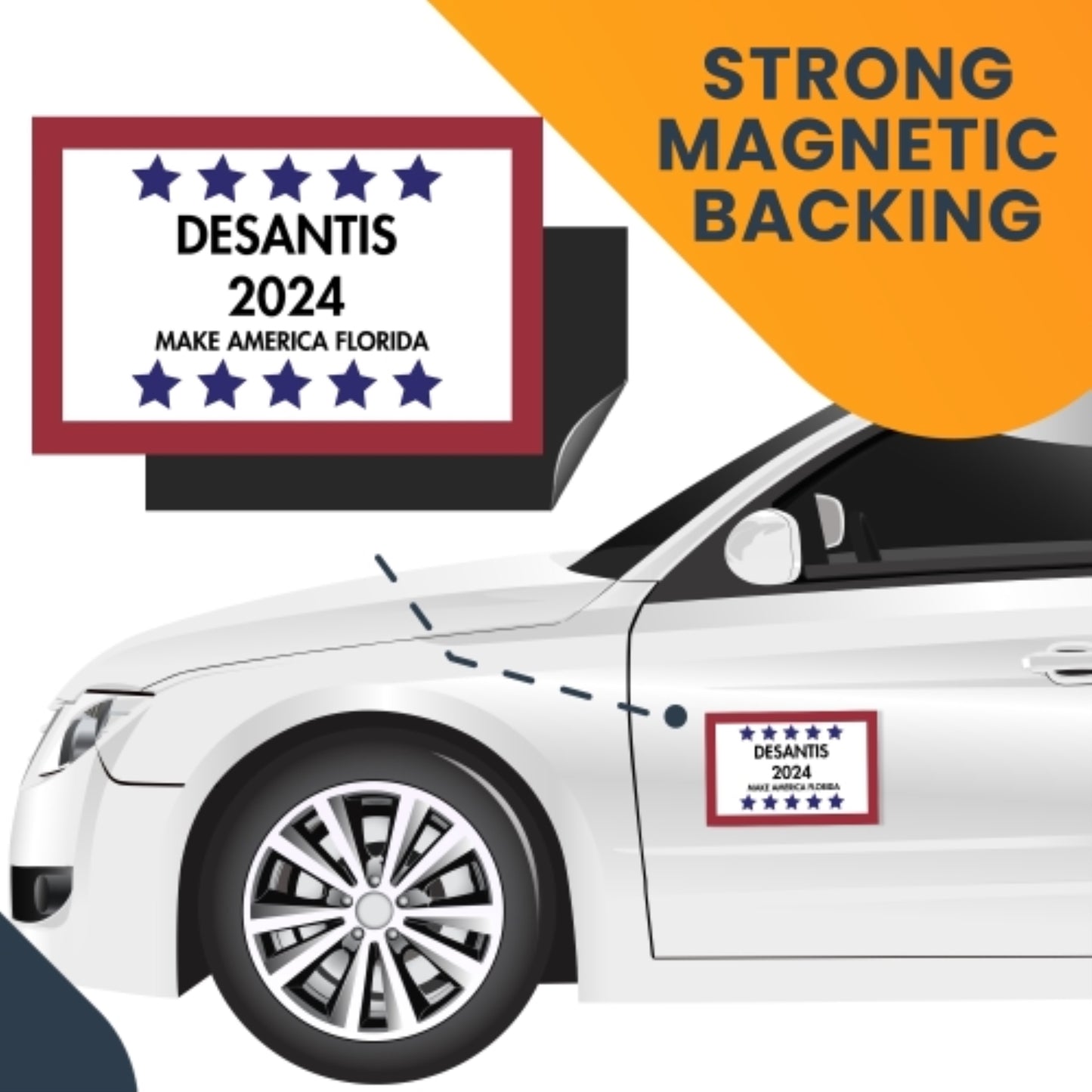 Magnet Me Up Desantis 2024 Magnet Decal, 4x6 Inches, Heavy Duty Automotive Magnet for Car Truck SUV