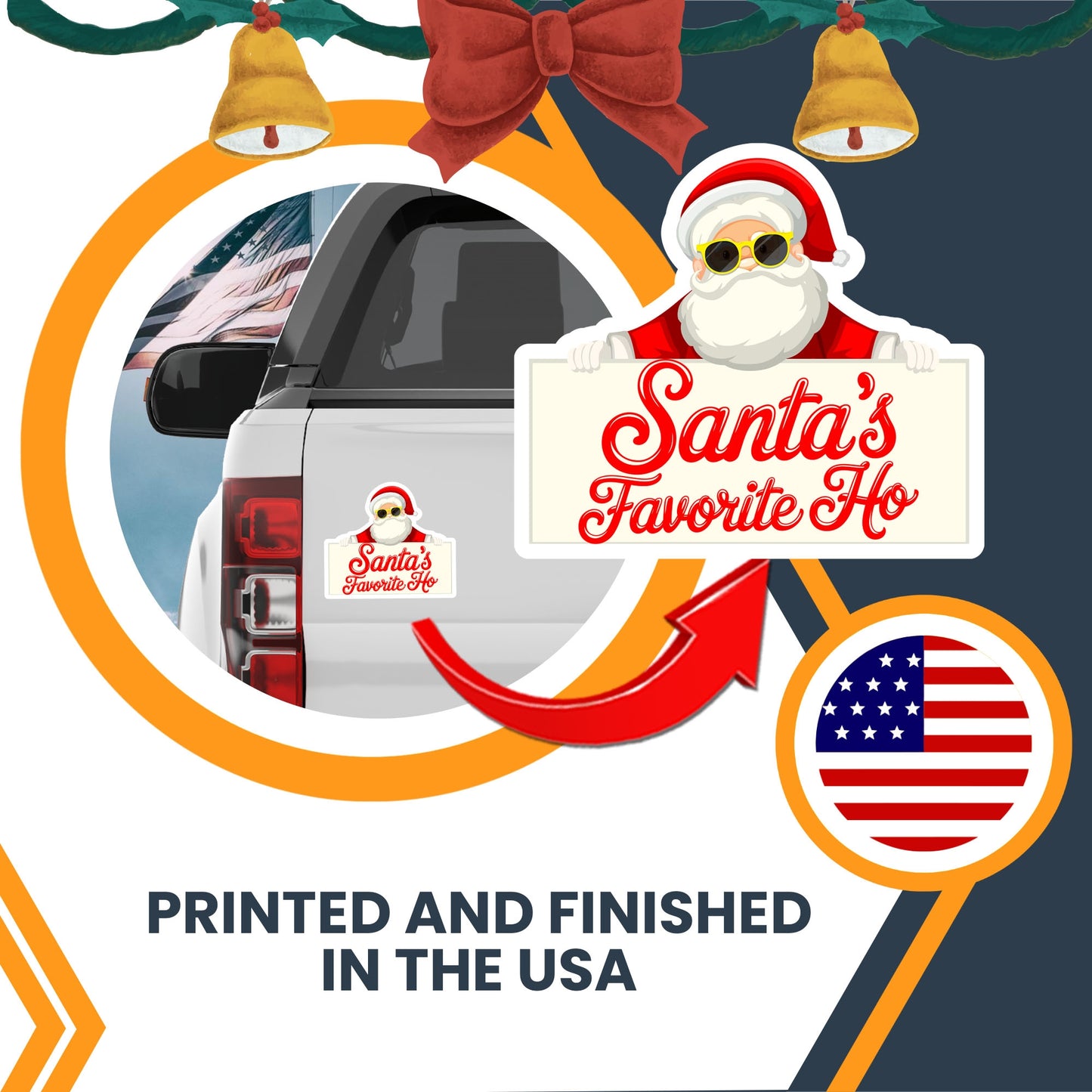 Magnet Me Up Santa's Favorite Ho Christmas Car Magnets, 5x4.5 Inches, Festive Holiday car or Fridge Decoration, Funny Idea, Cheeky and Fun Magnets