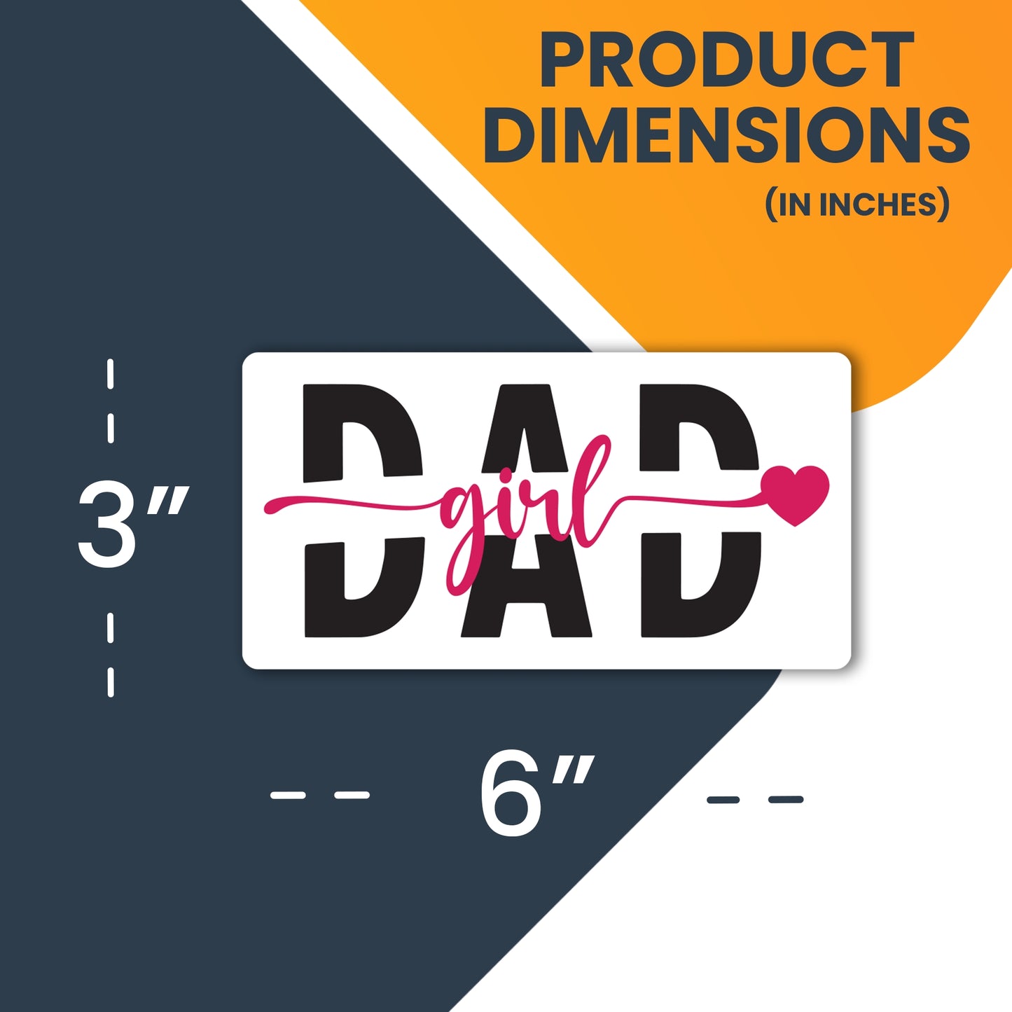 Magnet Me Up Girl Dad Appreciation Magnet Decal, 6x3 Inch, Heavy Duty Automotive Magnet for Car Truck SUV, for Dads from Daddy's Little Girl for Father's Day, Proudly Made in USA