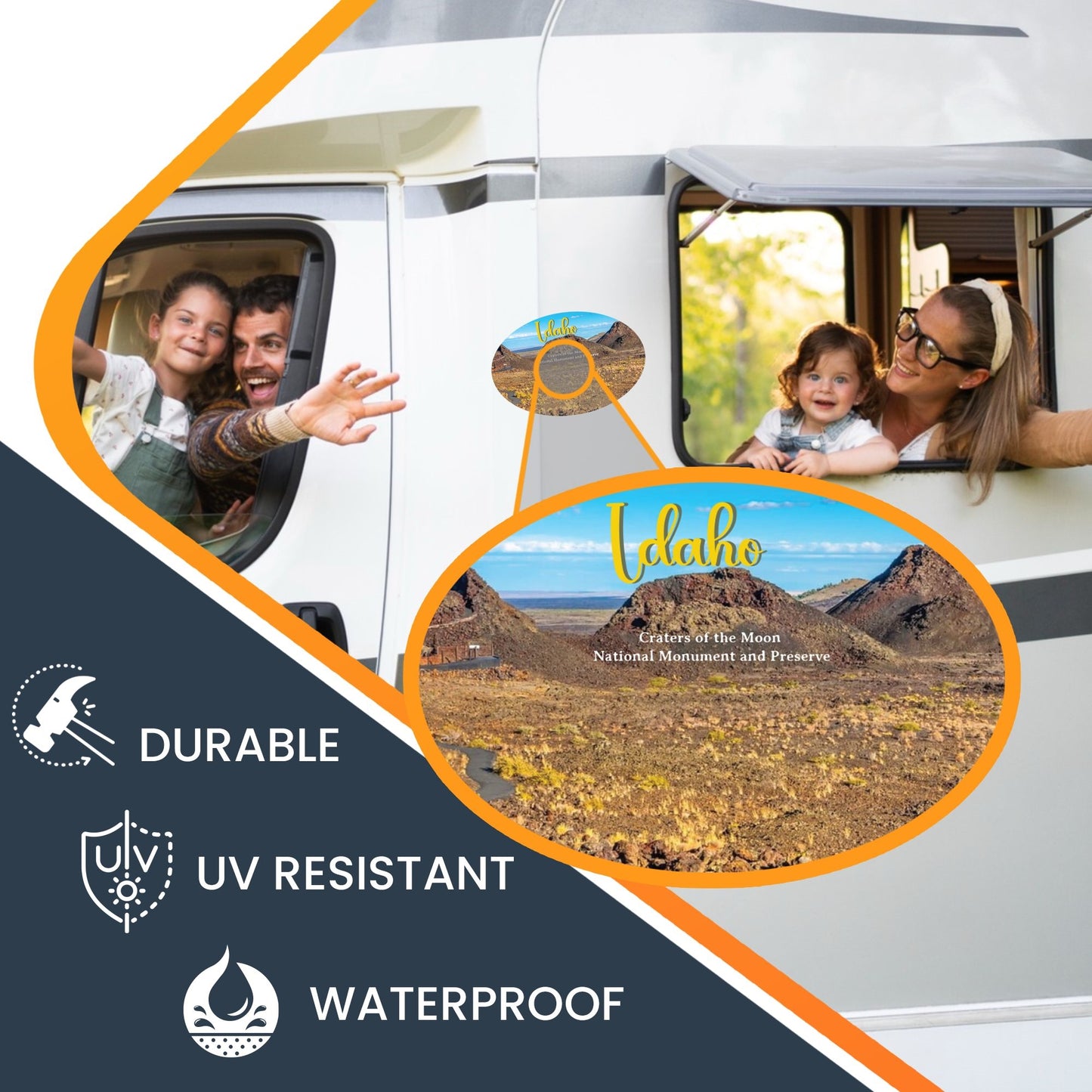 Magnet Me Up Idaho Craters of The Moon National Monument and Preserve Magnet Decal, 4x6 inch, Automotive Magnet for Car, Truck SUV, Natural Geological Wonder Landmarks, Crafted in USA