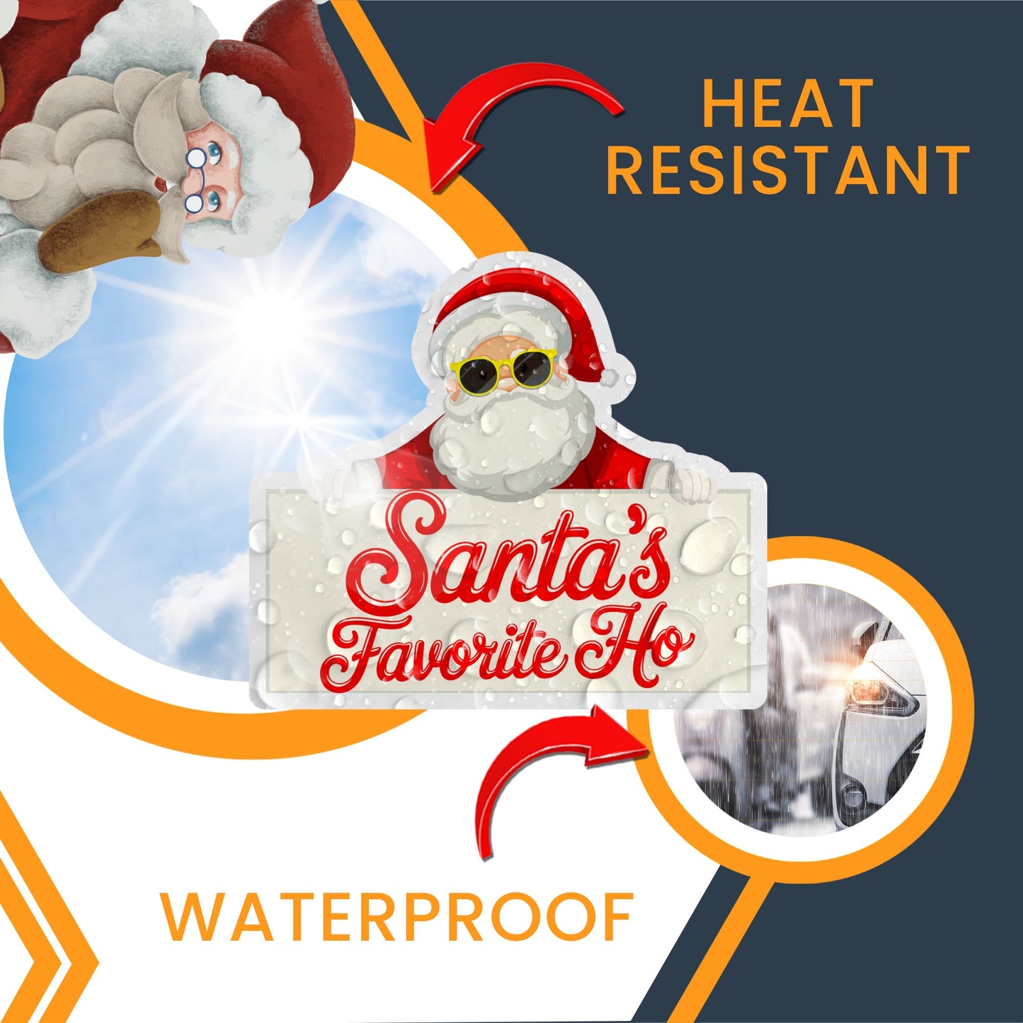 Magnet Me Up Santa's Favorite Ho Christmas Car Magnets, 5x4.5 Inches, Festive Holiday car or Fridge Decoration, Funny Idea, Cheeky and Fun Magnets