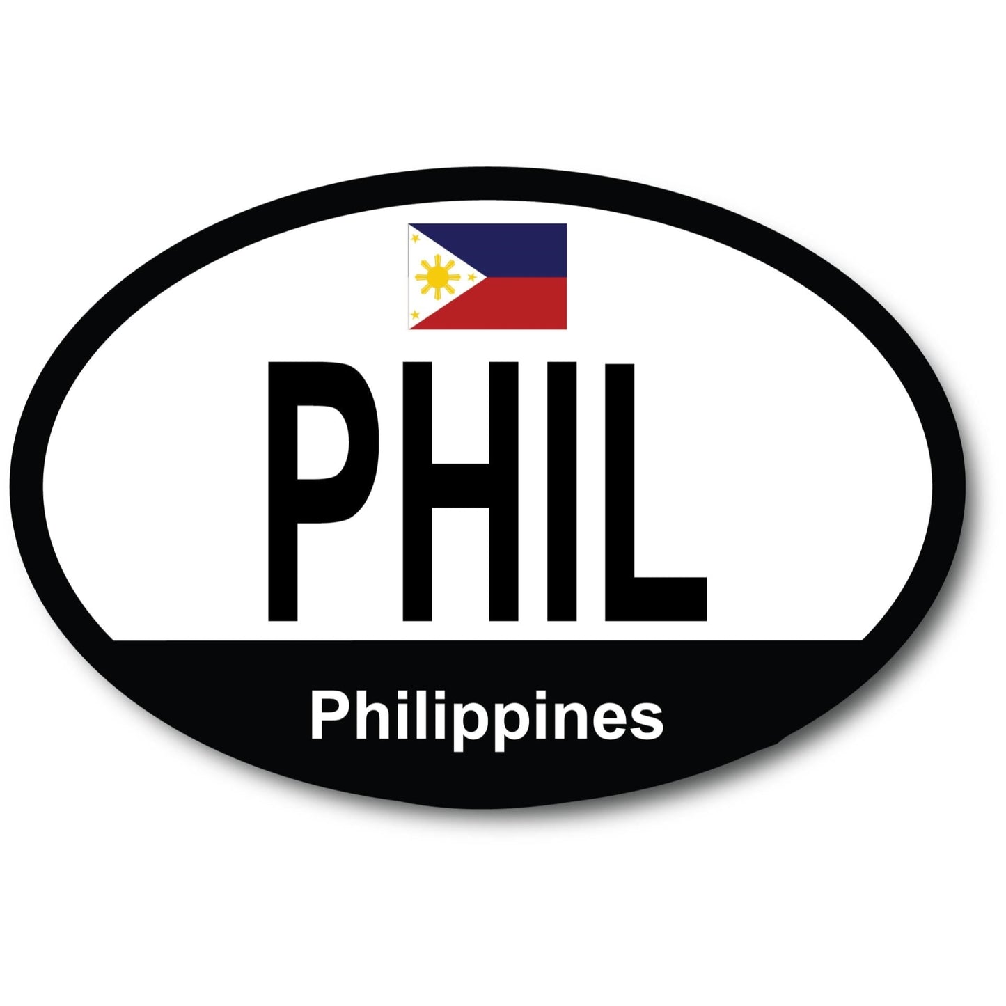 Magnet Me Up Phil Philippines Country Code Car Magnet Decal, 4x6 Inches Oval, Euro Souvenir Magnet, Abundant Picturesque, Euro Bumper Magnet