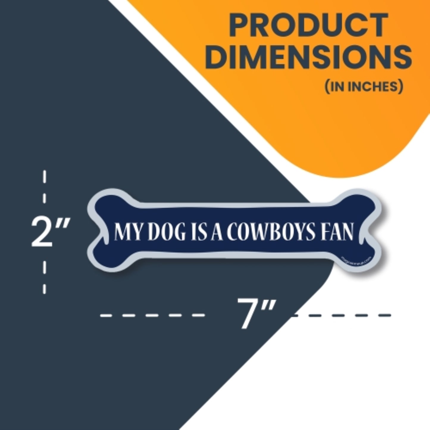 My Dog is a Cowboys Fan Dog Bone Car Magnet - 2 x 7" Dog Bone Decal Heavy Duty for Car Truck SUV Waterproof …