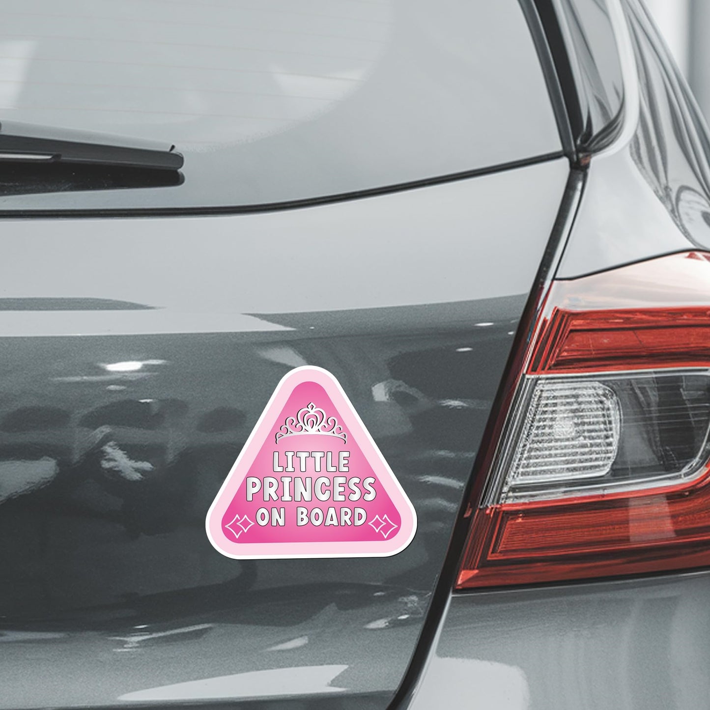 Magnet Me Up Little Princess Baby On Board Car Magnet Decal โ Durable, 5 Inch, Pink, Cute Baby on Car Safety Sign, Baby on Highway, Made in USA