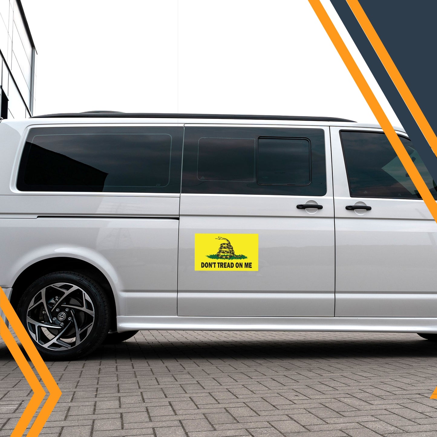 Magnet Me Up Don't Tread on Me Gadsden Flag Car Magnet Decal, 7x12 Inches, Yellow, Green and Black, Heavy Duty Automotive Magnet for Car Truck SUV