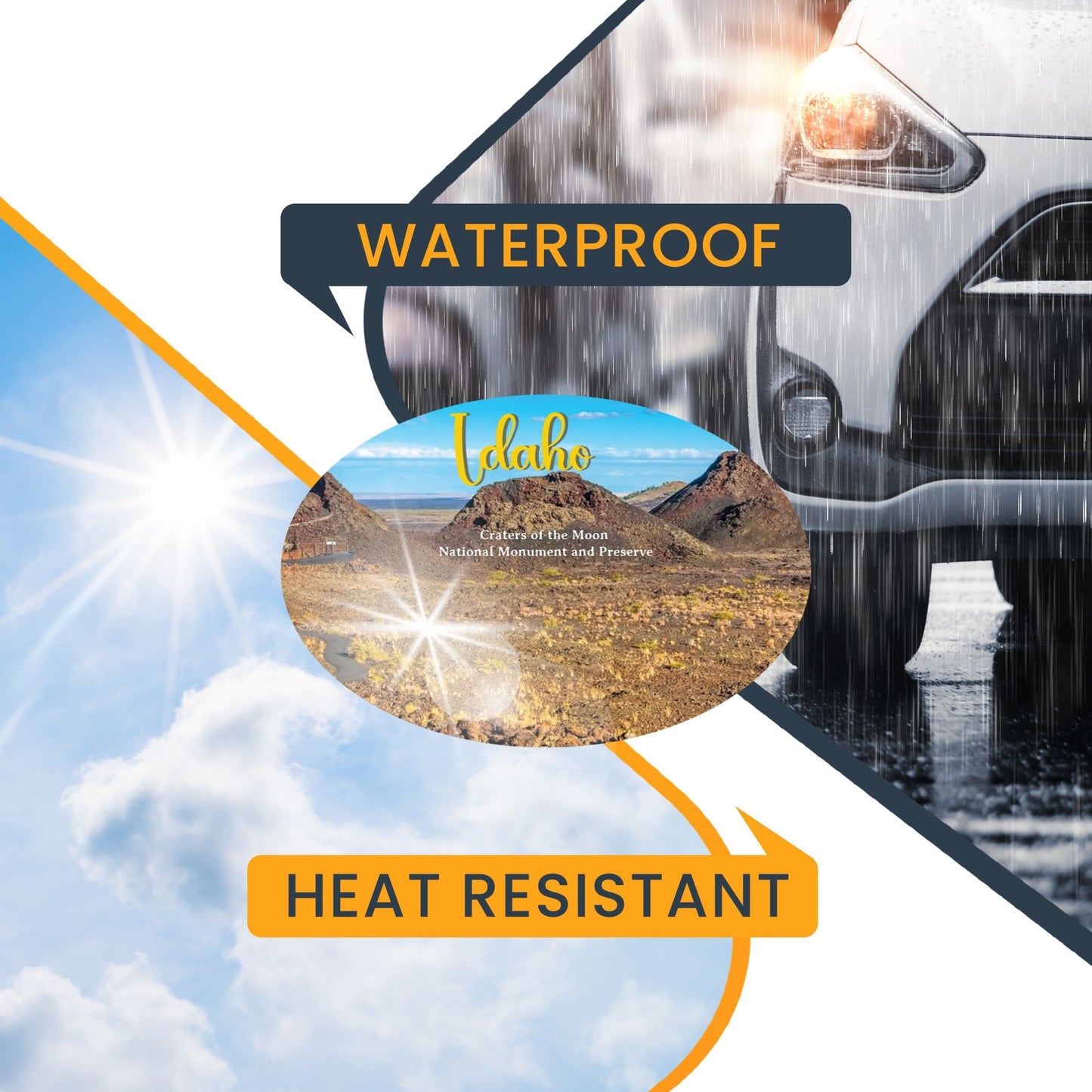 Magnet Me Up Idaho Craters of The Moon National Monument and Preserve Magnet Decal, 4x6 inch, Automotive Magnet for Car, Truck SUV, Natural Geological Wonder Landmarks, Crafted in USA