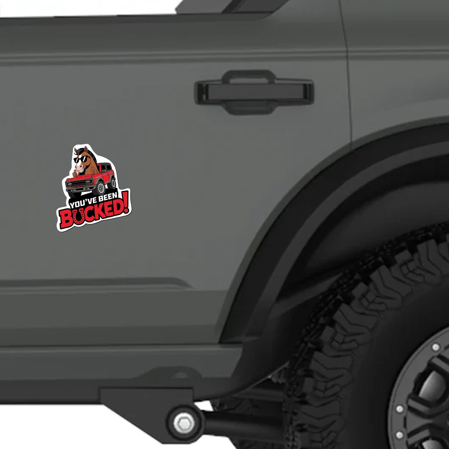 Magnet Me Up Wild Horse Kick Funny 5 Inch RedMagnet, Horse-Themed Off-Road Humor Vehicle Twist, Equestrian Gift for Car Owners, Durable & Weatherproof Car Magnet, Crafted in the USA