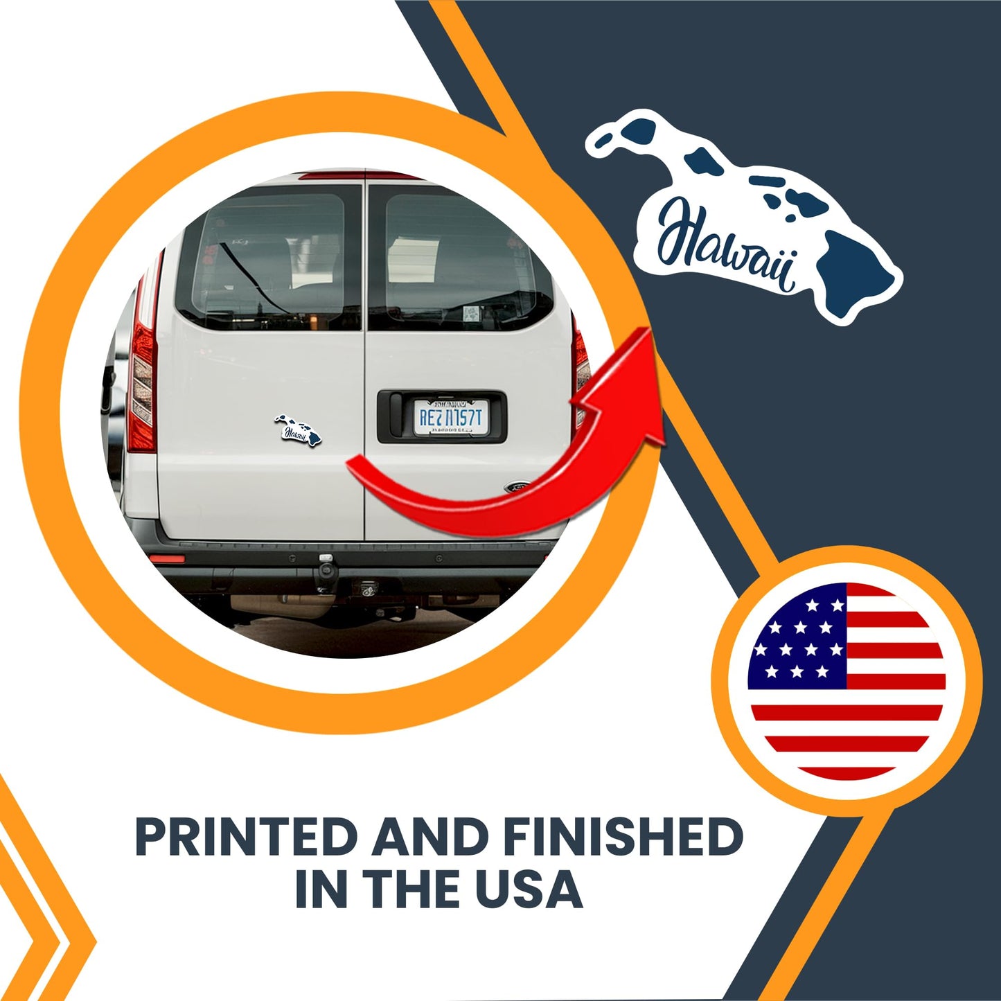 Magnet Me Up Hawaii State Magnet - 4x6 Inches, Collectible US State Shape Fridge Magnet, Durable Full-Color UV Vinyl, Travel Souvenir Magnetic Decal, Made in The USA, Decor Gift