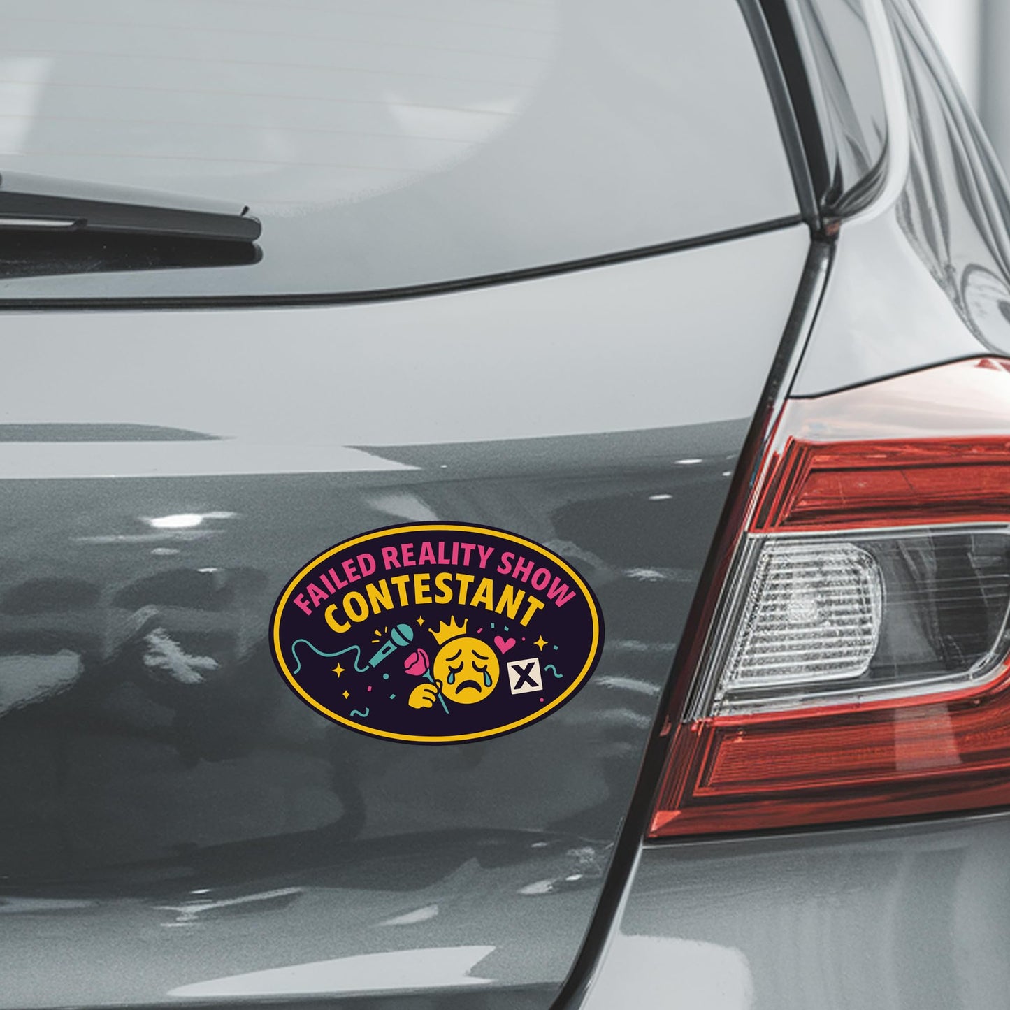 Magnet Me Up Failed Reality Show Contestant Magnet Decal, 4x6 Oval Funny Automotive Magnet for Cars, Trucks, or Fridges, Gag Gift with Humor Appeal, Durable Full-Color Vinyl, Made in The USA