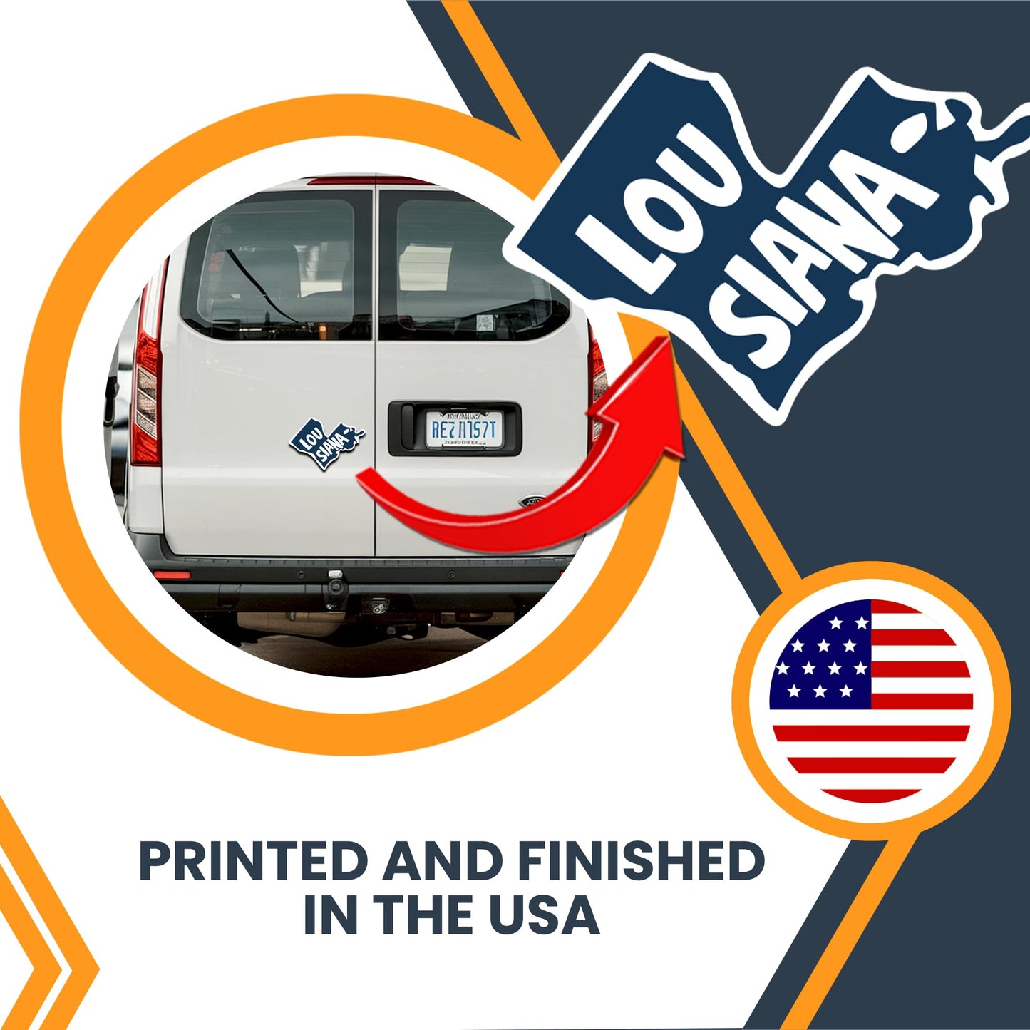 Magnet Me Up Louisiana State Magnet, 5 Inches, Collectible US Shape Fridge Magnet, Full-Color UV Printed Vinyl, Durable Magnetic Decal, Travel Gift from The Bayou, Made in The USA