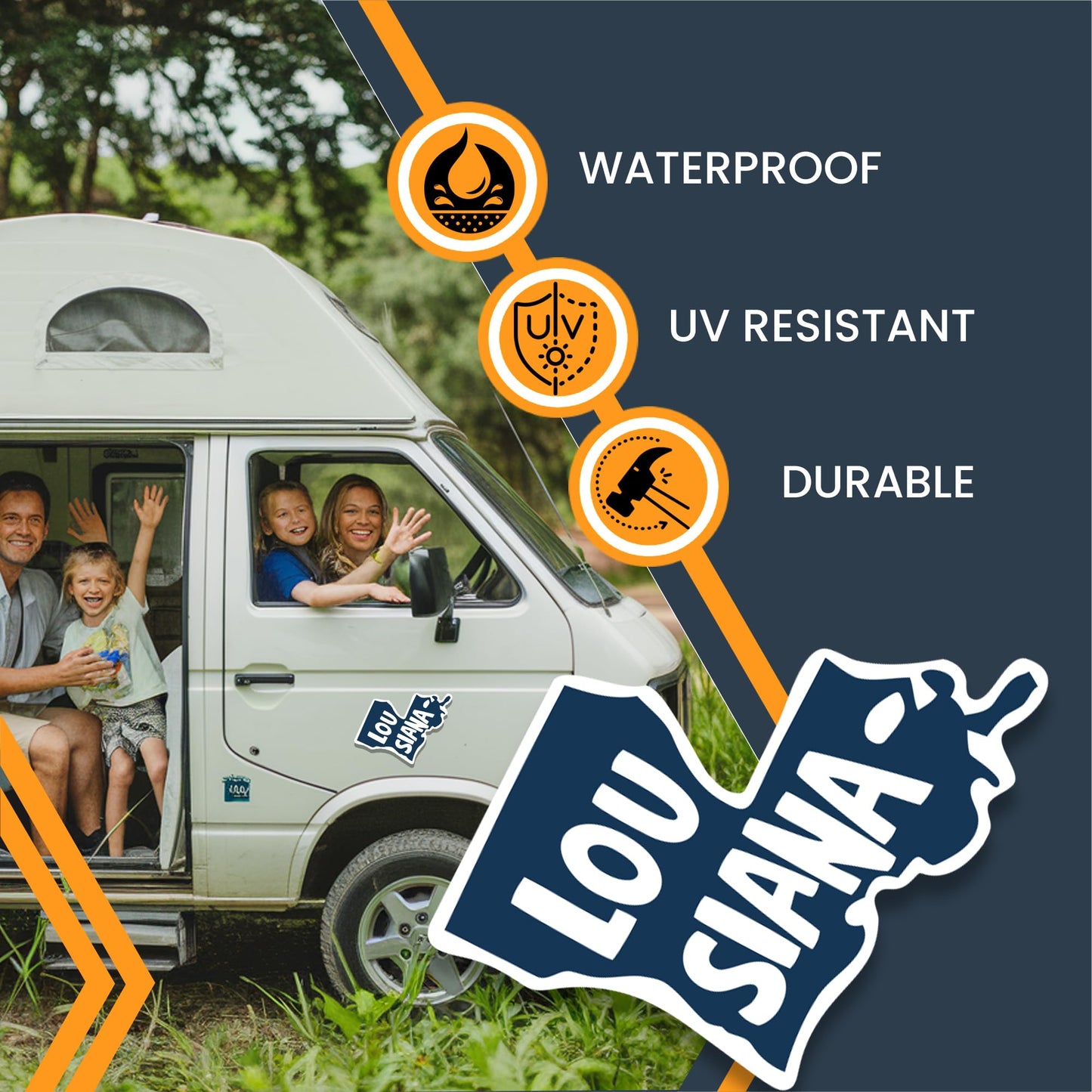 Magnet Me Up Louisiana State Magnet, 5 Inches, Collectible US Shape Fridge Magnet, Full-Color UV Printed Vinyl, Durable Magnetic Decal, Travel Gift from The Bayou, Made in The USA