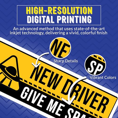 Magnet Me Up "Give Me Space" - Funny New Driver Magnet Decal - 3x8 Inches, Caution New Driver Sign, Full Color UV Print, Durable, Waterproof, Magnetic Vinyl for Vehicles, Great Gift, Made in USA