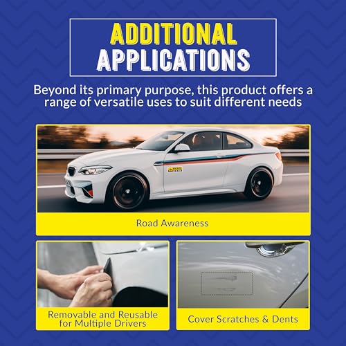 Magnet Me Up "Give Me Space" - Funny New Driver Magnet Decal - 3x8 Inches, Caution New Driver Sign, Full Color UV Print, Durable, Waterproof, Magnetic Vinyl for Vehicles, Great Gift, Made in USA