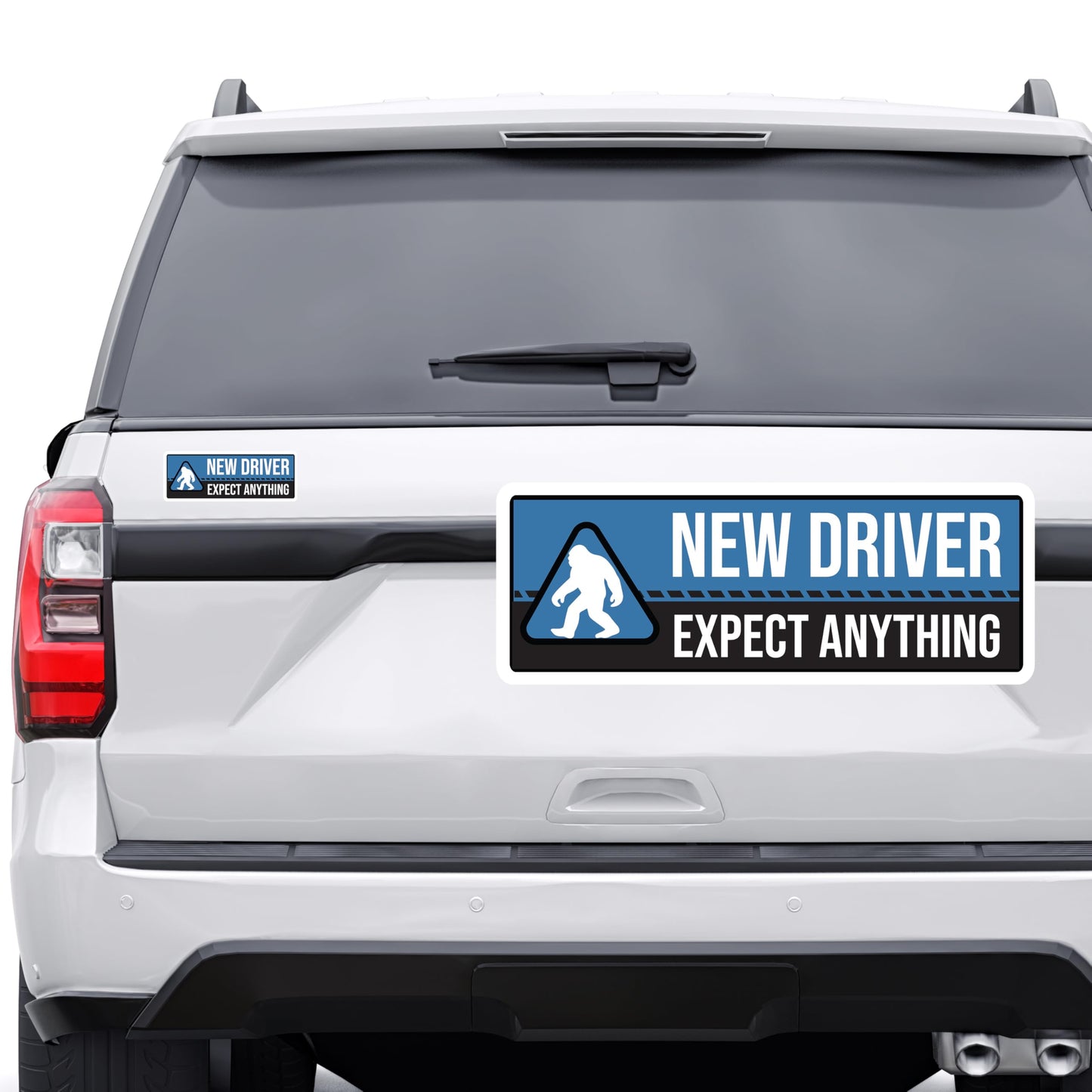 Magnet Me Up New Driver "Expect Anything" Magnet Decal - 3x8 Inch Funny Caution Sign, Learner Driver Magnet for Car, UV Printed Full Color, Durable Waterproof Vinyl, Made in USA