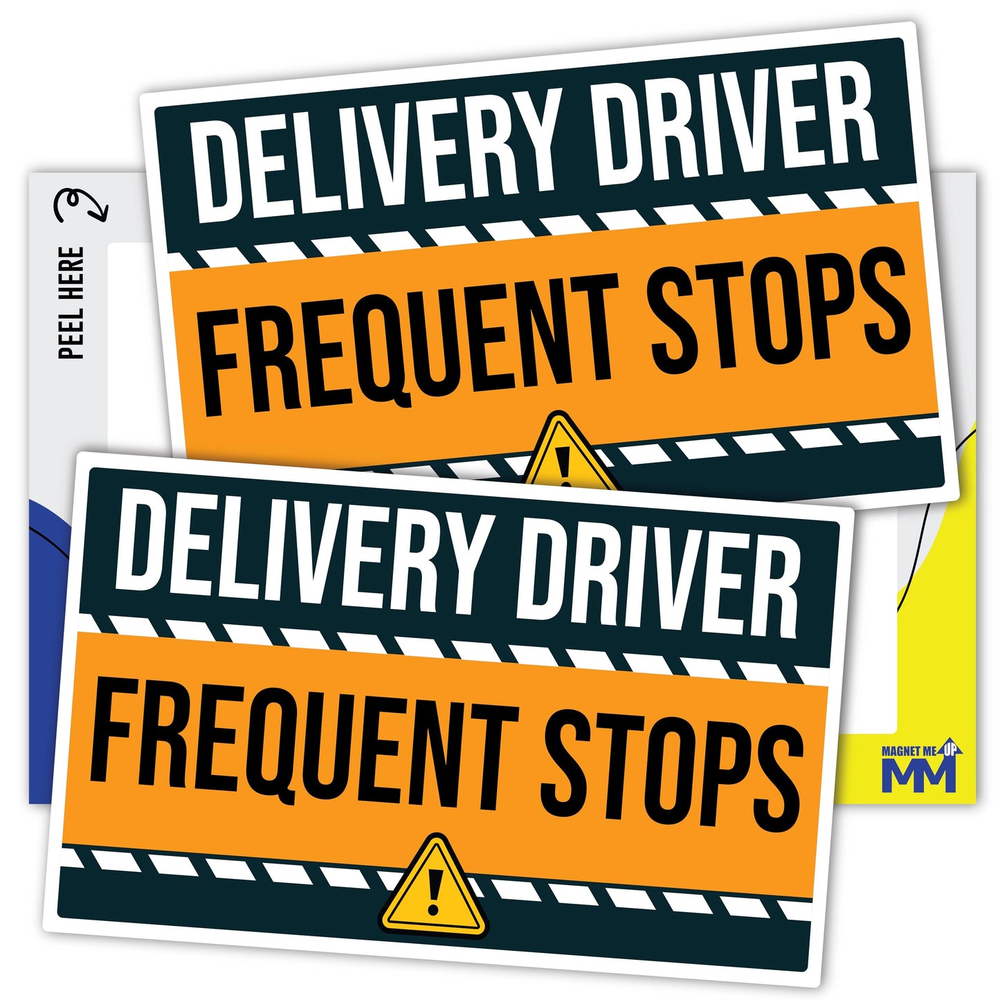 Delivery Driver Frequent Stops Bumper Sticker, 8x5 Inch Adhesive Sticker for Car or Van - Delivery Essentials Decal for Drivers - High-Visibility UV Print, Weatherproof Vinyl, Made in USA