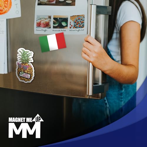 Magnet Me Up Italian Flag Car Magnet, 3x5 Inches, Italy Magnetic Decal for Vehicle, Refrigerator, Locker, Durable Full-Color Vinyl, UV Fade Resistant, Heavy Duty Weatherproof