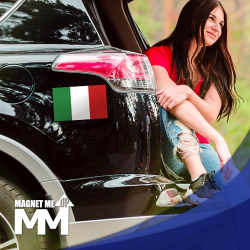 Magnet Me Up Italian Flag Car Magnet, 5x8 Inches, Italy Magnetic Decal for Vehicle, Refrigerator, Locker, Durable Full-Color Vinyl, UV Fade Resistant, Heavy Duty Weatherproof