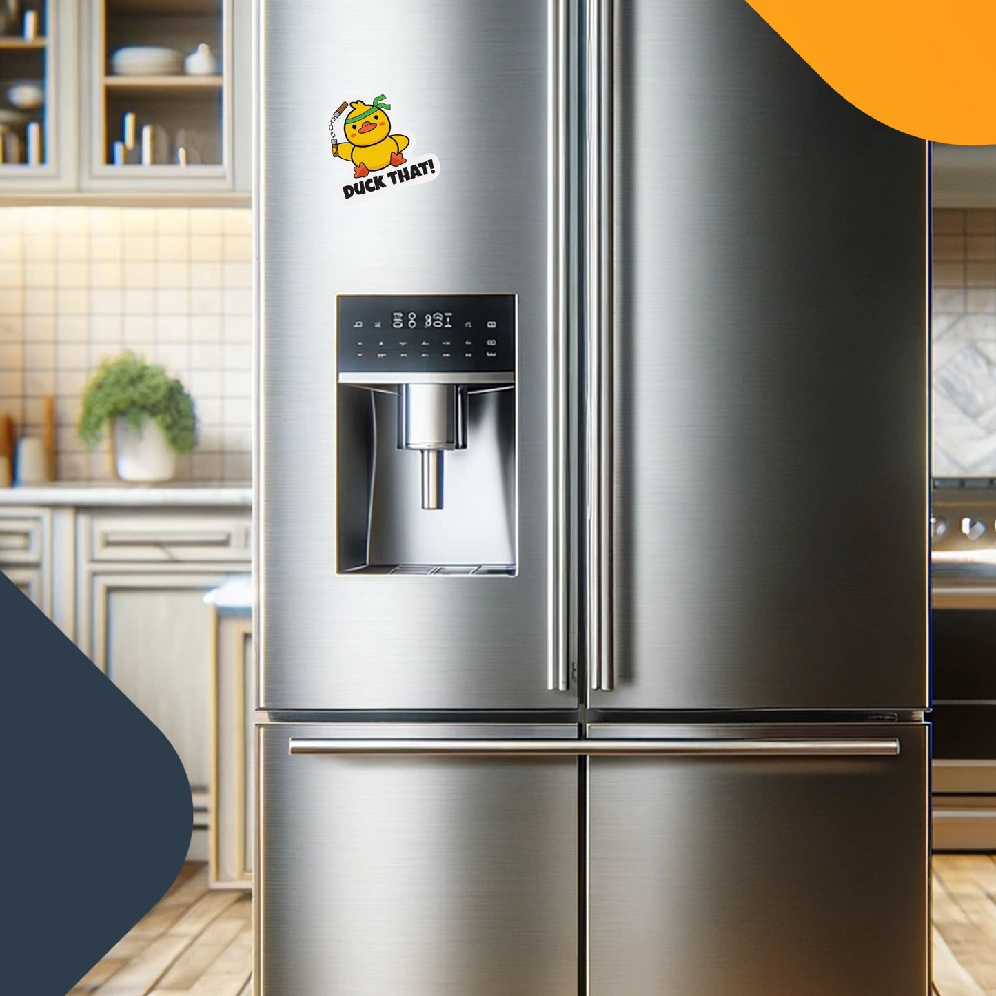 Magnet Me Up Duck That! Crazy Cute Duck Magnet Decal, 6x4 Inches, Heavy Duty Automotive for Car, Truck, Refrigerator, Or Any Other Magnetic Surface, Funny Gag Joke Gift, Crafted in USA