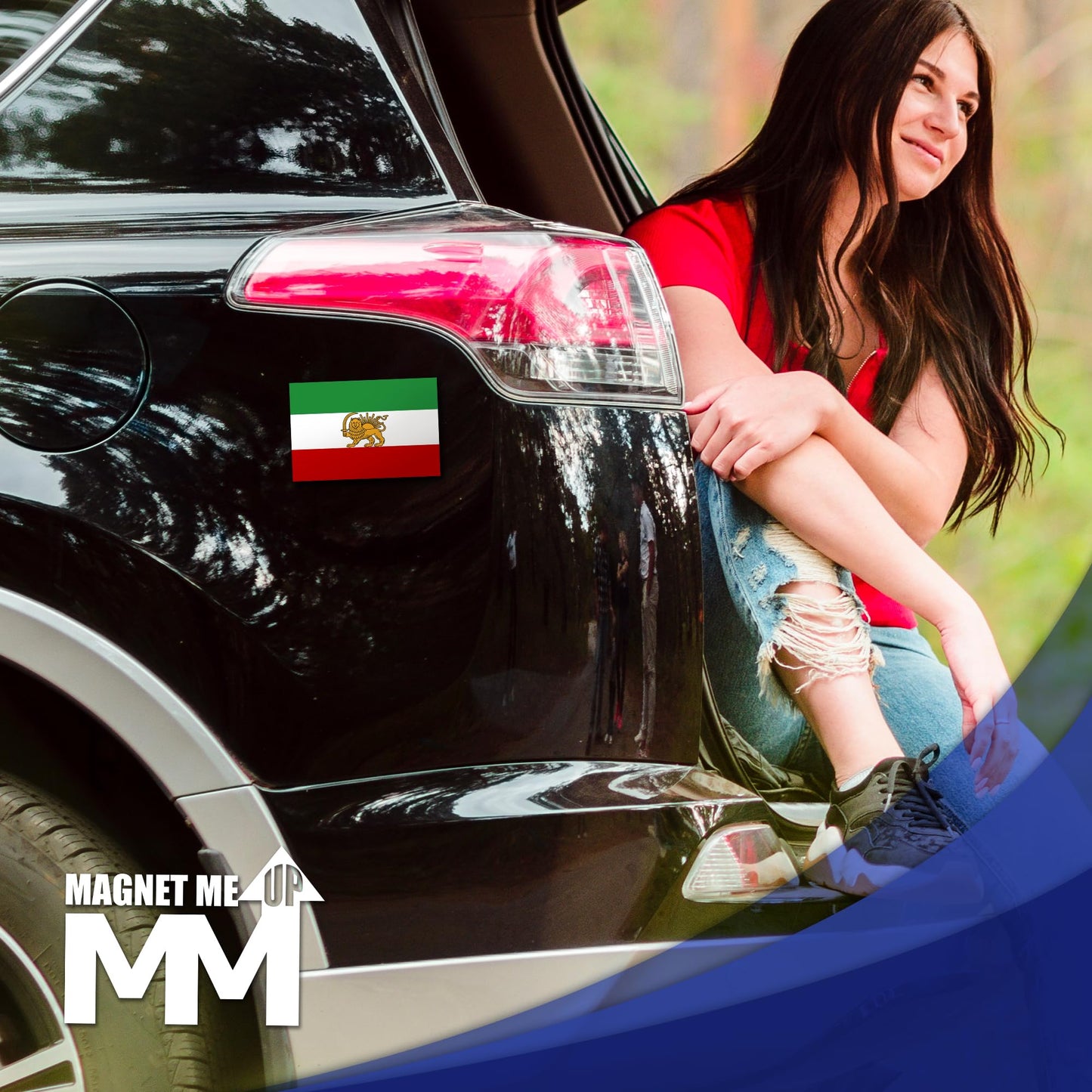 Magnet Me Up Iran Lion Flag Car Magnet 4x6 Inch, Pre Revolution Lion and Sun Persian Flag Bumper Magnet, Weatherproof Full-Color Magnetic Decal for Car, Trucks & SUV Fridge Accessory, Made in USA