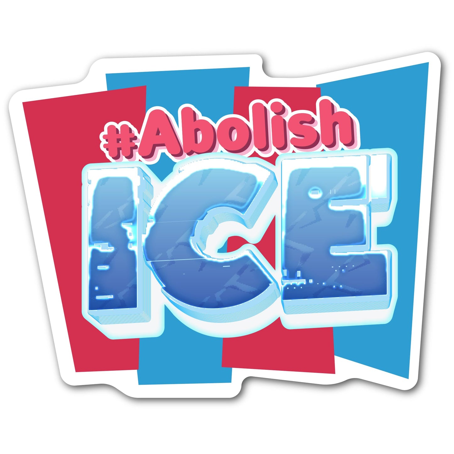 Magnet Me Up #Abolish ICE Political Car Magnet Die-Cut 5x4 Inches - Magnetic Decal for Cars, Trucks and SUVs, Full-Color UV Printed Accessories, Vinyl, Weatherproof and Durable, Made in USA