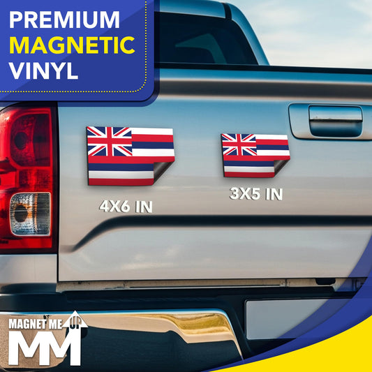 Magnet Me Up Hawaii US State Flag Magnet Decal, 3x5 Inches, Heavy Duty Automotive Magnet for Car, Truck SUV, Any Other Magnetic Surface, Collectible Souvenir, Show Your State Pride, Crafted in USA