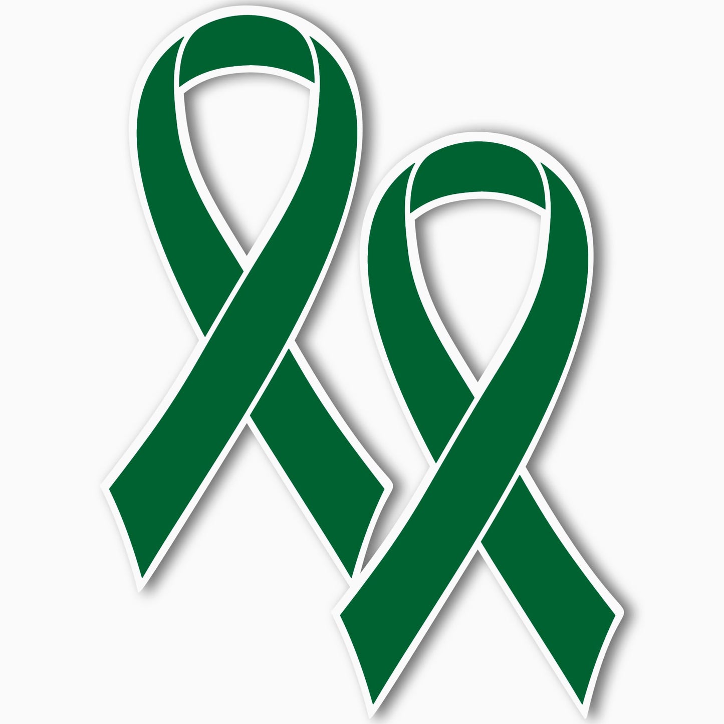 Magnet Me Up Liver Cancer Awareness Green Ribbon Magnetic Decal 3.5"x7" -2 Pack, Heavy Duty Magnet for Truck SUV, Refrigerator, UV Printed Weatherproof Support Ribbon Magnet, Made in USA