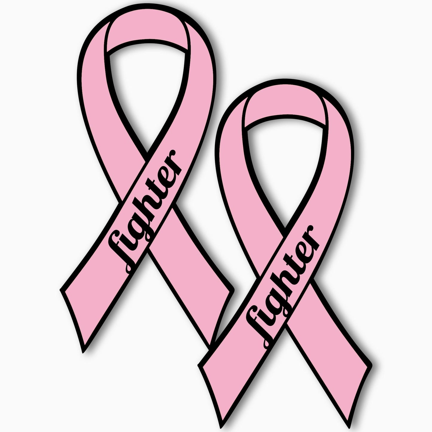 Magnet Me Up Support Breast Cancer Fighter Pink Ribbon Magnet Decal - 3.5"x7" - 2 Pack, Heavy-Duty Automotive Magnet for Car, Truck, SUV - Show Your Support and Encouragement, Made in USA