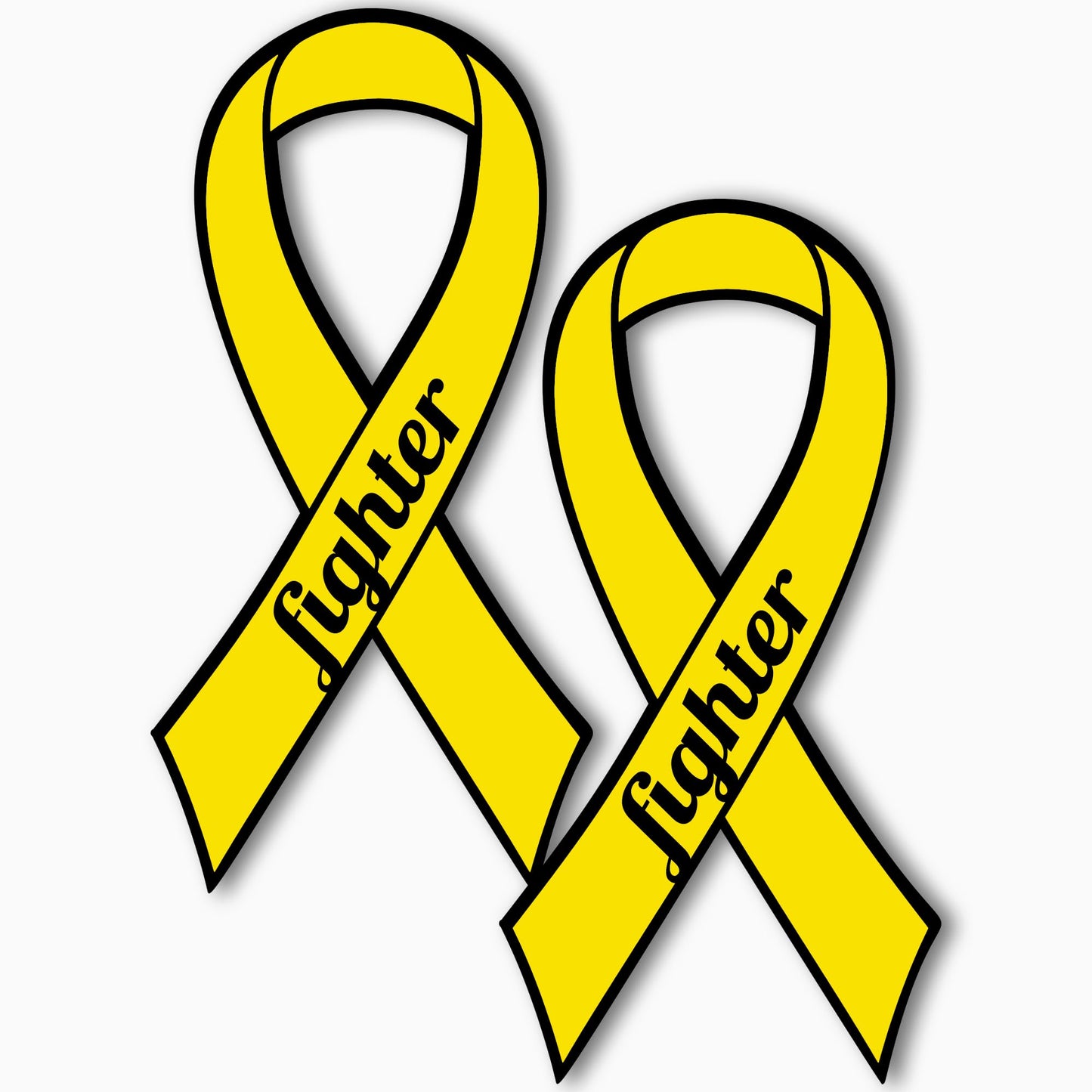 Magnet Me Up Support Bladder Cancer Fighter Yellow Ribbon Magnet Decal, 3.5"x7"- 2 Pack, Car Magnet, Magnetic Surface, Support Loved Ones with Comforting Items, Crafted in USA