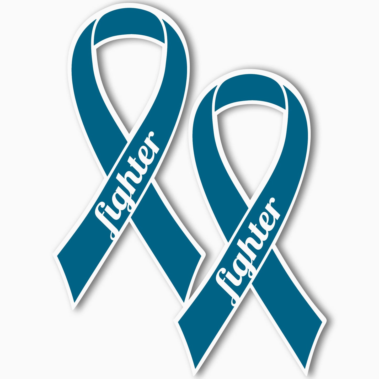 Magnet Me Up Support Cervical and Ovarian Fighter Teal Ribbon Magnet Decal, 3.5"x7" - 2 Pack, Automotive Magnet for Car Truck SUV, Support Loved Ones with Comforting Items, Crafted in USA