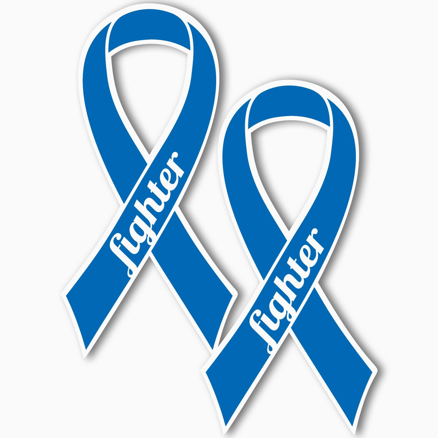 Magnet Me Up Support Colon Cancer Fighter Blue Ribbon Magnet Decal, 3.5x7 Inches, 2 Pack Automotive Magnet for Car Truck SUV, Any Magnetic Surface, Gift of Empathy, Encourage Bravery, Crafted in USA