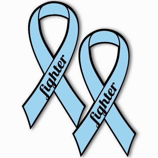 Magnet Me Up Support Prostate Cancer Fighter Aqua Ribbon Magnet Decal 3.5x7 Inches, 2 Pack Automotive Magnet for Car Truck SUV Any Magnetic Surface, Gift of Empathy Encourage Bravery Crafted in USA
