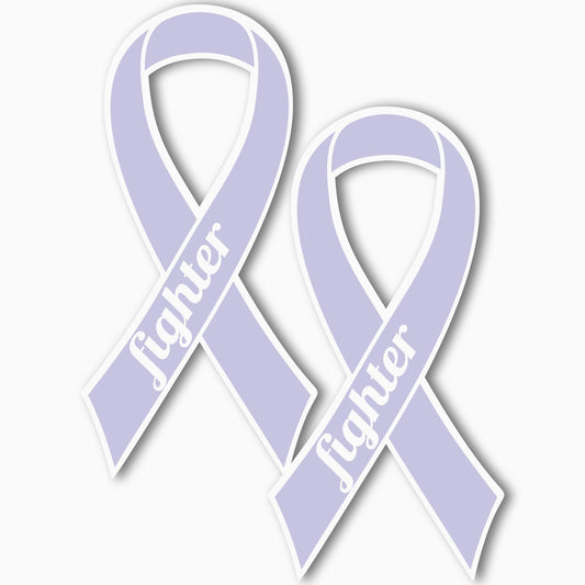 Magnet Me Up Support Esophageal and Stomach Cancer Fighter Periwinkle Ribbon Magnet Decal, 3.5x7 Inches, 2 Pack Magnet for Car Truck SUV, Gift of Empathy, Encourage Bravery, Crafted in USA