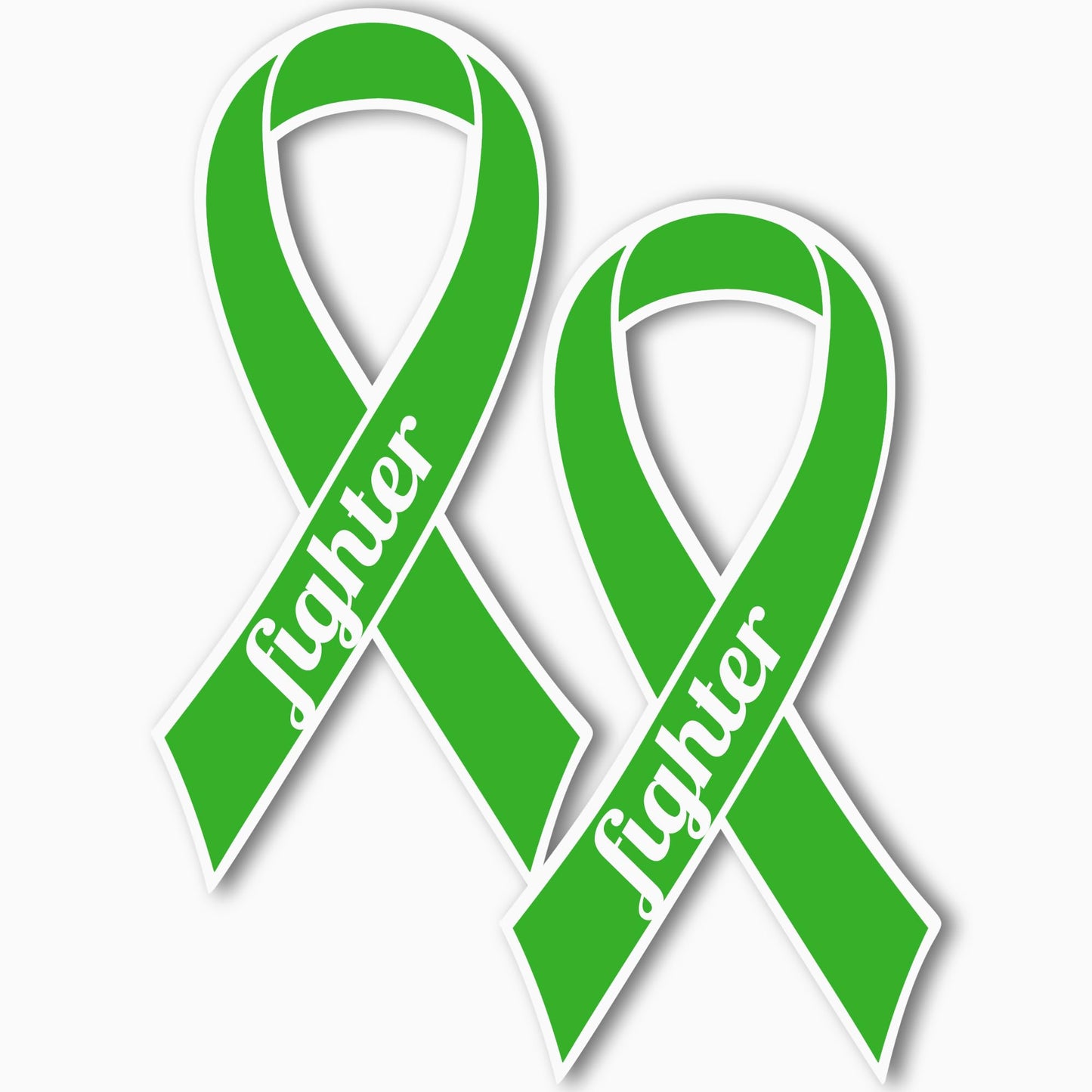Magnet Me Up Support Gallbladder Cancer Fighter Kelly Green Ribbon Magnet Decal, 3.5x7 Inches, 2 Pack Heavy Duty Automotive Magnet for Car Truck SUV Gift of Empathy Encourage Bravery, Made in USA