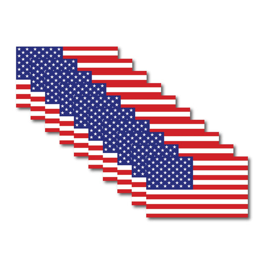 Magnet Me Up American Flag Magnet Decal, 10 Pack, 3x5 Inch, Red, White, Blue, Heavy-Duty Magnets for Car, Truck, SUV or Any Magnetic Surface, Old Glory Vibes, Proudly Made in USA