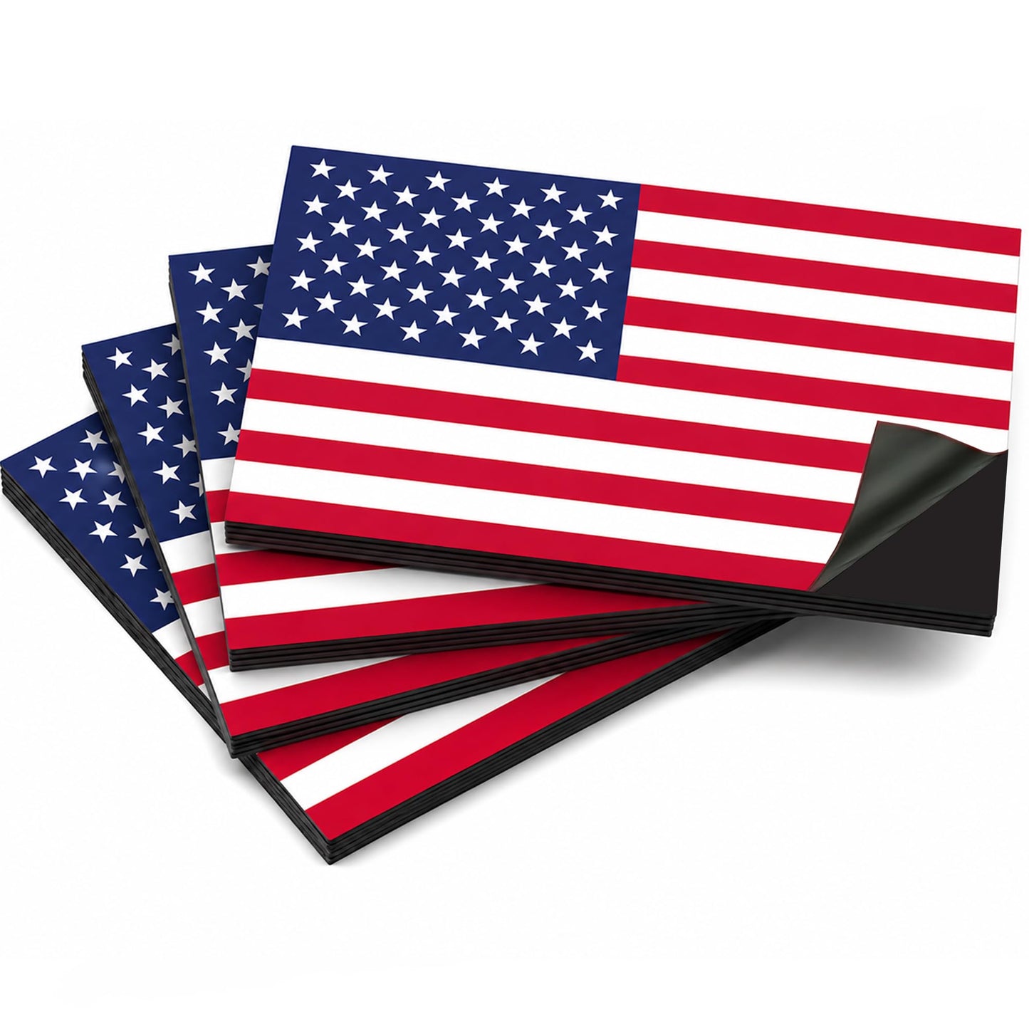 Magnet Me Up American Flag Magnet Decal, 25 Pack, 3x5 Inch, Red, White, Blue, Heavy-Duty Magnets for Car, Truck, SUV or Any Magnetic Surface, Old Glory Vibes, Proudly Made in USA