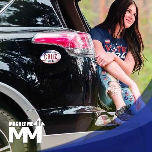 Magnet Me Up Ted Cruz Republican Supporter Car Magnet 4"x6" Brush Stroke Oval Magnetic Decal for Cars, Trucks & SUVs, Republican Election Campaign Bumper Accessory UV Printed, Crafted in USA