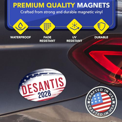 Magnet Me Up Ron Desantis Republican Supporter Car Magnet 4"x6" Brush Stroke Oval Magnetic Decal for Car Truck SUV, Republican Election Campaign Bumper Accessory, UV Printed, Crafted in the USA