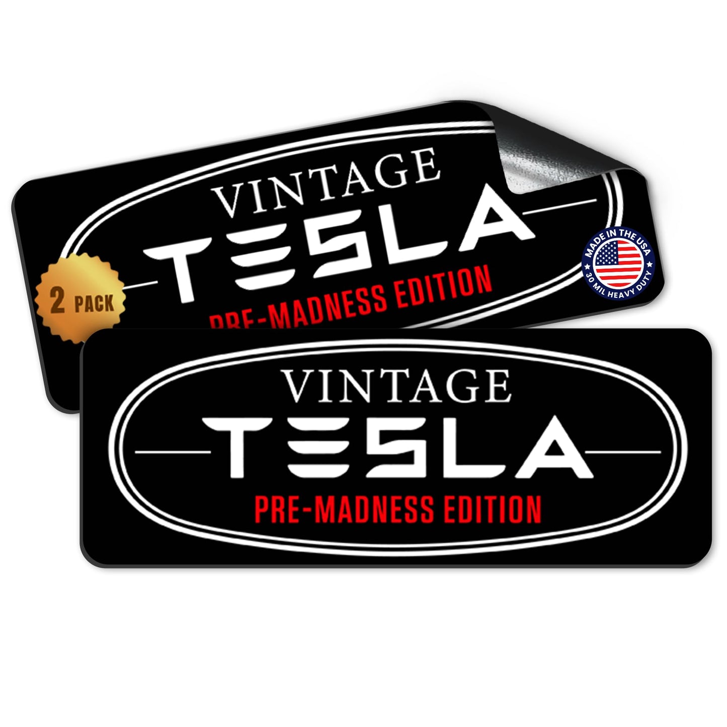 Magnet Me Up Vintage Tesla Pre-Madness Edition Retro Magnet, 3x8, 2 Pack