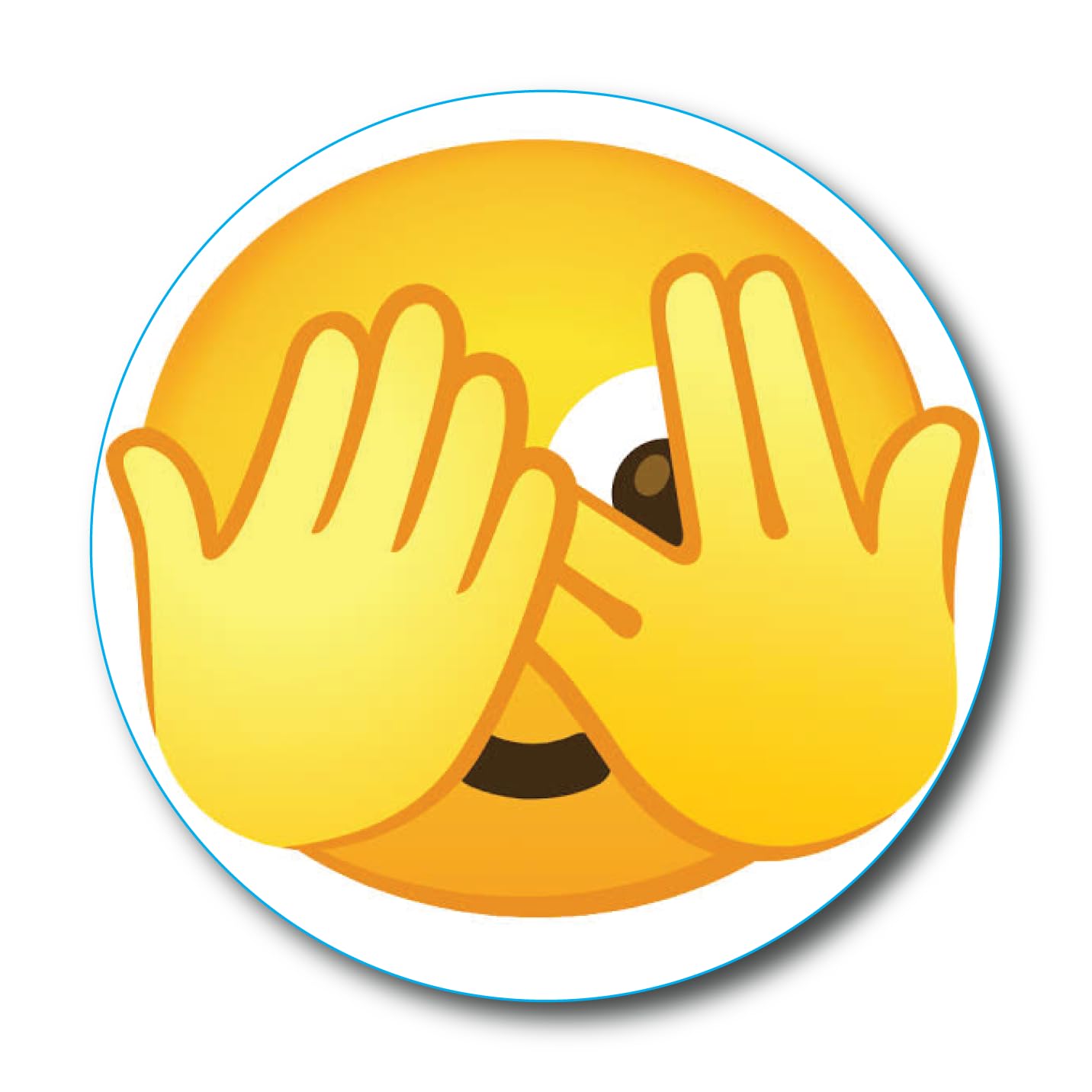 Magnet Me Up Peeking Emoticon Funny Car Magnet, 5 Inch