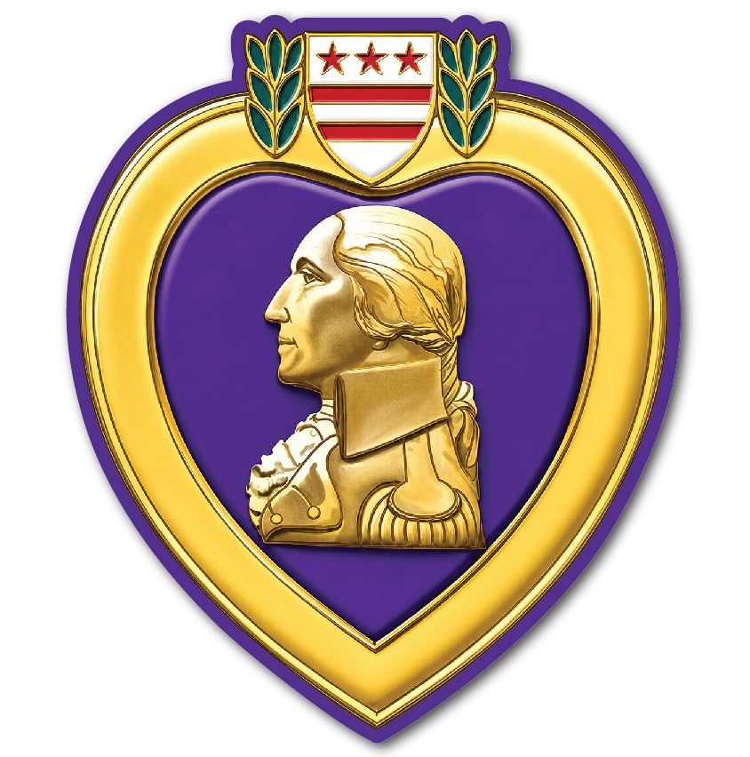 Magnet Me Up Purple Heart Military Award Car Magnet, 5 Inch