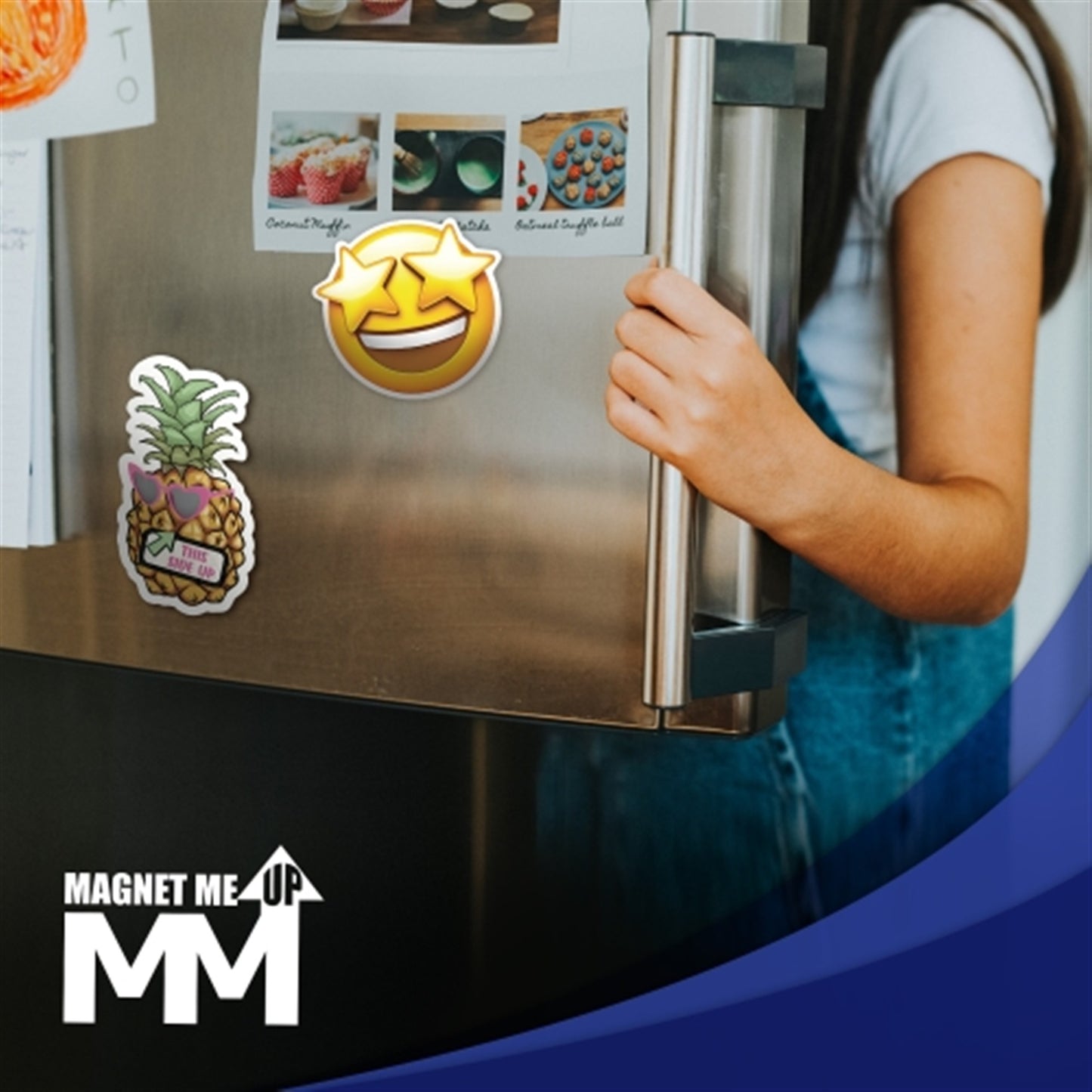 Magnet Me Up Starstruck Emoticon Funny Car Magnet, 5 Inch