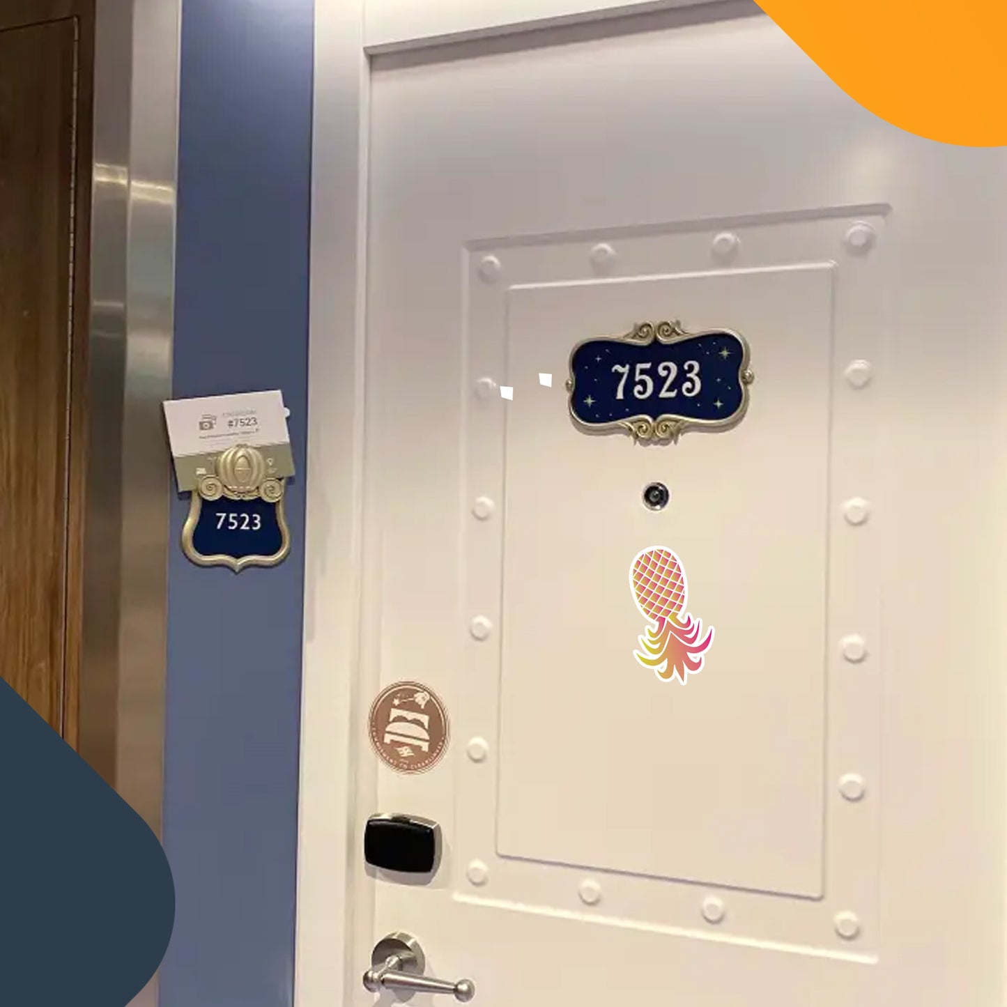 Magnet Me Up Upside Down Pineapple Magnet Decal, Pink and Yellow, 4x6 Inch, 2 Pack, Heavy Duty Automotive Magnet for Car Truck SUV Or Any Other Magnetic Surface